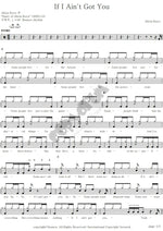 If I Ain't Got You Alicia Keys Full Drum Transcription / Drum Sheet Music COPYDRUM
