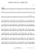 With the Heart of Forgetting (잊어야 한다는 마음으로) Kim Kwang Seok (김광석) Full Drum Transcription / Drum Sheet Music COPYDRUM