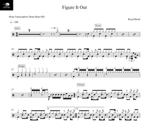 Figure It Out - Royal Blood - Full Drum Transcription / Drum Sheet Music - Drum Sheet MX