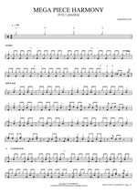 Mega Piece Harmony - Hades (헤이디스) drum sheet music