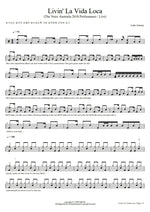 Livin' La Vida Loca (Live on the Voice AU) Luke Antony Full Drum Transcription / Drum Sheet Music COPYDRUM