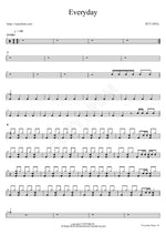 Everyday (Everyday) PSY (싸이) Full Drum Transcription / Drum Sheet Music COPYDRUM