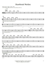Heartbreak Warfare John Mayer Full Drum Transcription / Drum Sheet Music COPYDRUM