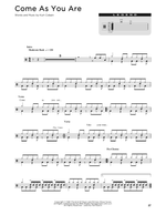 Come As You Are Nirvana Full Drum Transcription / Drum Sheet Music SheetMusicDirect D