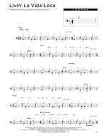 Livin' La Vida Loca - Ricky Martin drum sheet music