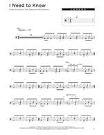 I Need to Know - Marc Anthony drum sheet music
