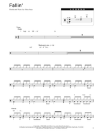 Fallin' - Alicia Keys drum sheet music