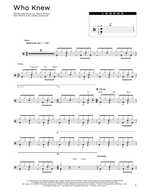 Who Knew - Pink drum sheet music