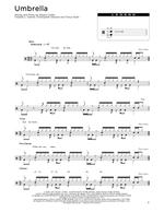 Umbrella (feat. Jay Z) - Rihanna drum sheet music