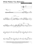 What Makes You Beautiful - One Direction drum sheet music