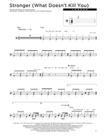 Stronger (What Doesn't Kill You) - Kelly Clarkson drum sheet music