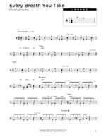 Every Breath You Take - The Police drum sheet music