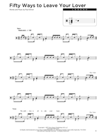 Fifty Ways to Leave Your Lover - Paul Simon drum sheet music