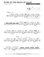 Pride (In the Name of Love) - U2 (The Band) drum sheet music