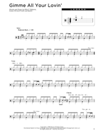 Gimme All Your Lovin' - ZZ Top drum sheet music