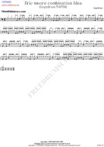 Combination Idea Eric moore Full Drum Transcription / Drum Sheet Music COPYDRUM