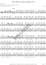 You Don't Care About Us Placebo Full Drum Transcription / Drum Sheet Music COPYDRUM
