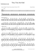 You, You are God Gateway Worship Full Drum Transcription / Drum Sheet Music COPYDRUM