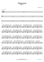 Happened - Hong Isaac (홍이삭) drum sheet music