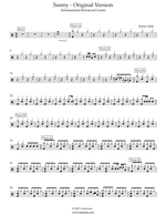 Sunny - Bobby Hebb drum sheet music