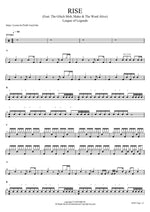 RISE (Feat. The Glitch Mob, Mako & The Word Alive) League of Legends Full Drum Transcription / Drum Sheet Music COPYDRUM