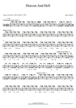 Heaven and Hell Black Sabbath Full Drum Transcription / Drum Sheet Music COPYDRUM