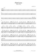 First Love - Hikaru Utada (宇多田ヒカル) drum sheet music
