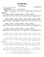 Ask Me Why The Beatles Full Drum Transcription / Drum Sheet Music Vince’s Scores
