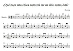 ¿Qué Hace una Chica Como Tú en un Sitio Como Este? Burning Full Drum Transcription / Drum Sheet Music Franki Bio