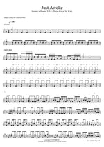 Just Awake (from Hunter X Hunter Ed 1) (Kin Drum Cover) - Fear, and Loathing in Las Vegas (フィアー・アンド・ロージング・イン・ラスベガス) drum sheet music