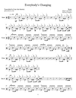 Everybody's Changing Keane Full Drum Transcription / Drum Sheet Music Jaslow Drum Sheets