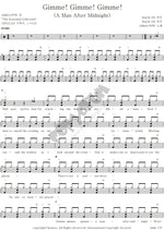 Gimme! Gimme! Gimme! (A Man After Midnight) ABBA Full Drum Transcription / Drum Sheet Music COPYDRUM