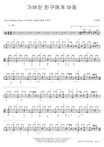 Dedicated to a Friend Who Left (가버린 친구에게 바침) Lee Myeonghun (이명훈) Full Drum Transcription / Drum Sheet Music COPYDRUM