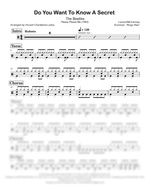 Do You Want to Know a Secret The Beatles Full Drum Transcription / Drum Sheet Music Vince’s Scores