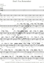 Don't You Remember Adele Full Drum Transcription / Drum Sheet Music COPYDRUM