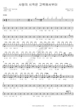 The Beginning of Love Is a Confession (사랑의 시작은 고백에서부터) Kim Beom Soo (김범수) Full Drum Transcription / Drum Sheet Music COPYDRUM