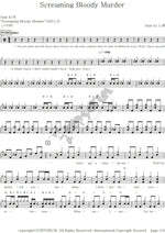 Screaming Bloody Murder Sum 41 Full Drum Transcription / Drum Sheet Music COPYDRUM
