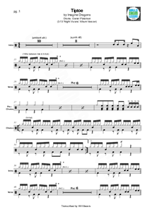 Tiptoe - Imagine Dragons - Full Drum Transcription / Drum Sheet Music - AriaMus.com