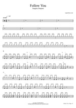 Follow You - Imagine Dragons drum sheet music