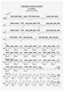 Cross Eyed Mary - Iron Maiden - Full Drum Transcription / Drum Sheet Music - AriaMus.com