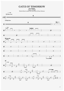 Gates of Tomorrow - Iron Maiden - Full Drum Transcription / Drum Sheet Music - AriaMus.com
