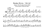 Al's In Booker Ervin Selection Drum Transcription / Drum Sheet Music Mari_DrumTranscriptions