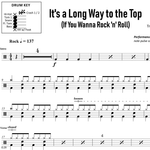 It's a Long Way to the Top (If You Wanna Rock 'N' Roll) AC/DC Full Drum Transcription / Drum Sheet Music OnlineDrummer.com