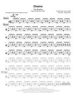 Chains The Beatles Full Drum Transcription / Drum Sheet Music Vince’s Scores