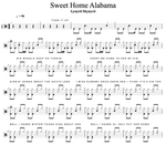 Sweet Home Alabama Lynyrd Skynyrd Full Drum Transcription / Drum Sheet Music Cyril Mayer