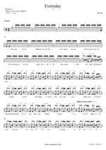 Everyday (Live) Hillsong Worship Full Drum Transcription / Drum Sheet Music COPYDRUM