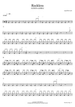 Reckless - Jaxson Gamble drum sheet music