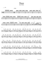 Those Scott Wilkie Full Drum Transcription / Drum Sheet Music COPYDRUM