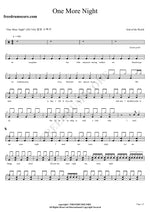 One More Night End of the World Full Drum Transcription / Drum Sheet Music COPYDRUM