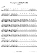 Champion Of The World Coldplay Full Drum Transcription / Drum Sheet Music COPYDRUM